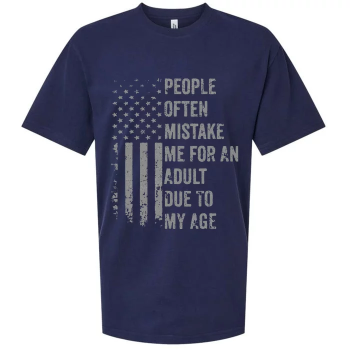 People Often Mistake Me For An Due To My Age Sueded Cloud Jersey T-Shirt