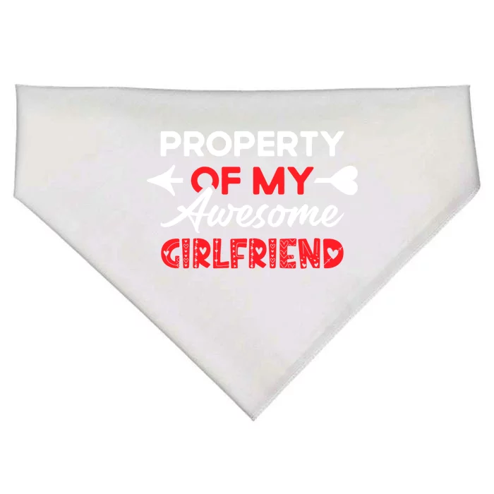 Property Of My Awesome Friend Gift USA-Made Doggie Bandana