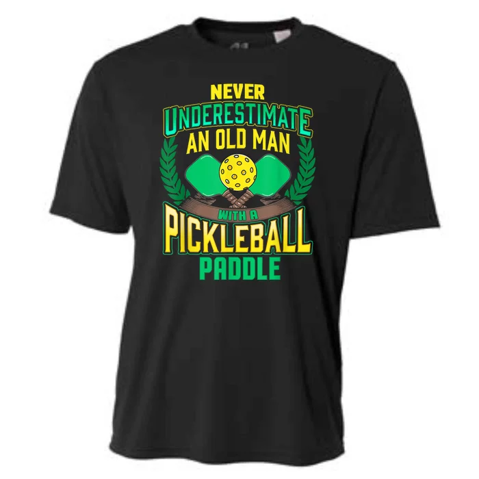 Pickleball Old Man Tee Funny Quotes Humor Sayings Retirement Cooling Performance Crew T-Shirt