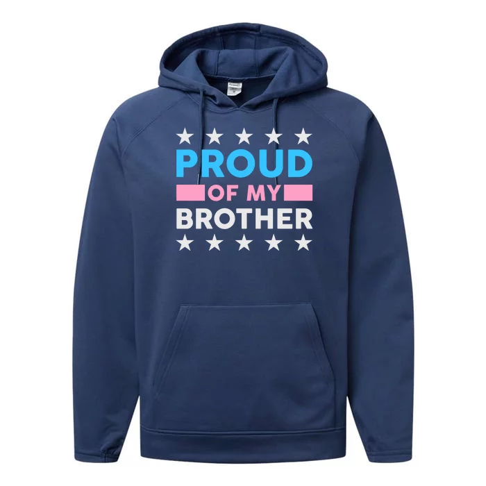 Proud Of My Brother LGBT Pride Performance Fleece Hoodie