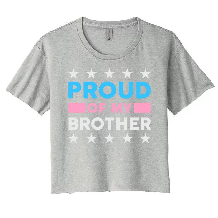 Proud Of My Brother LGBT Pride Women's Crop Top Tee