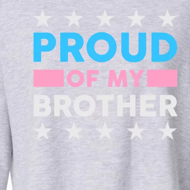 Proud Of My Brother LGBT Pride Cropped Pullover Crew