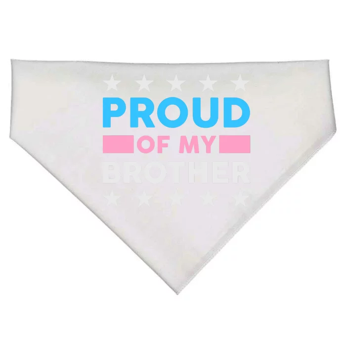 Proud Of My Brother LGBT Pride USA-Made Doggie Bandana