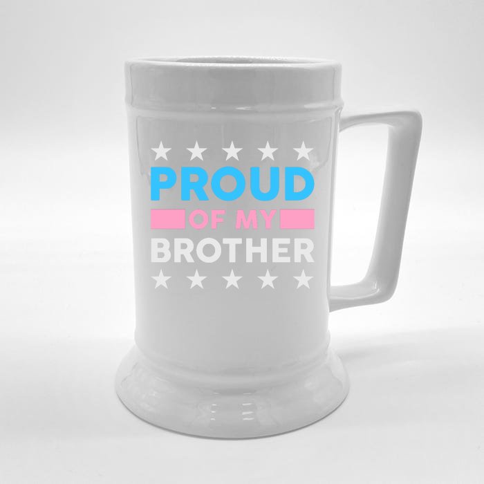 Proud Of My Brother LGBT Pride Front & Back Beer Stein