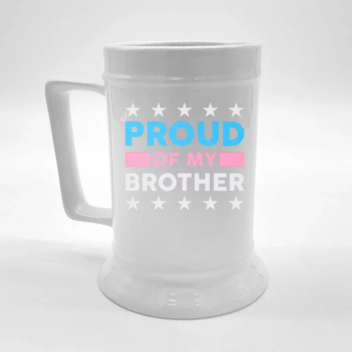 Proud Of My Brother LGBT Pride Front & Back Beer Stein