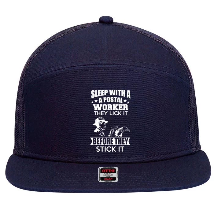 Post Office Mail Carrier 7 Panel Mesh Trucker Snapback Hat