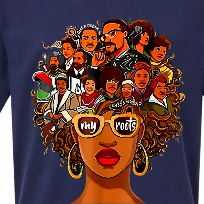 Proud Of My Roots Juneteenth Black History Melanin Women Sueded Cloud Jersey T-Shirt