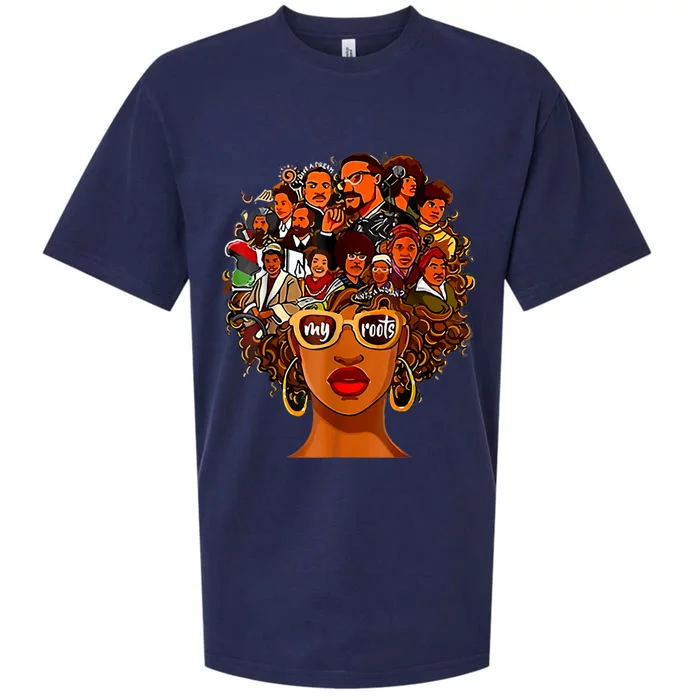 Proud Of My Roots Juneteenth Black History Melanin Women Sueded Cloud Jersey T-Shirt