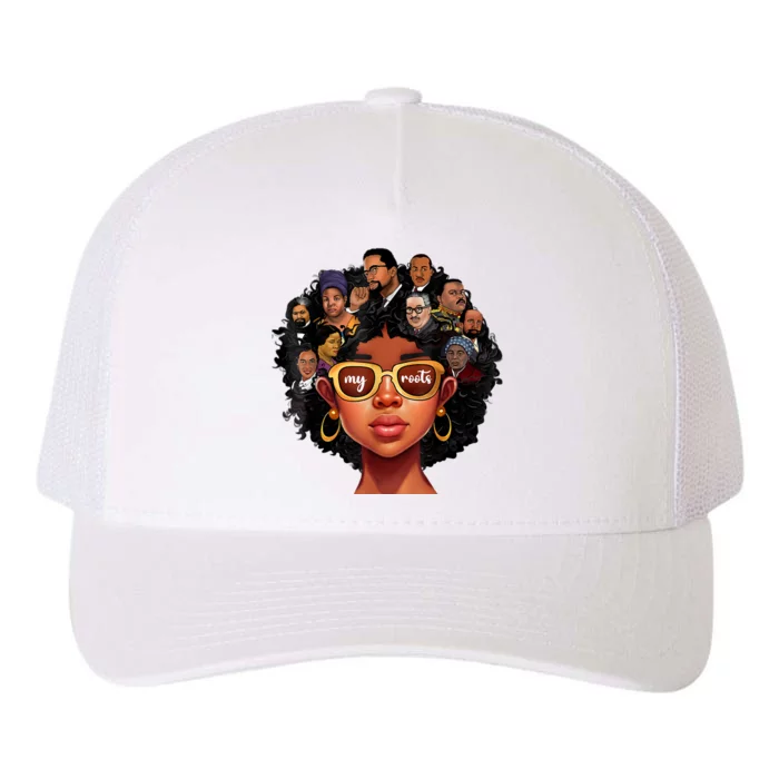 Proud Of My Roots Bhm Black Pride Black Melanin Yupoong Adult 5-Panel Trucker Hat