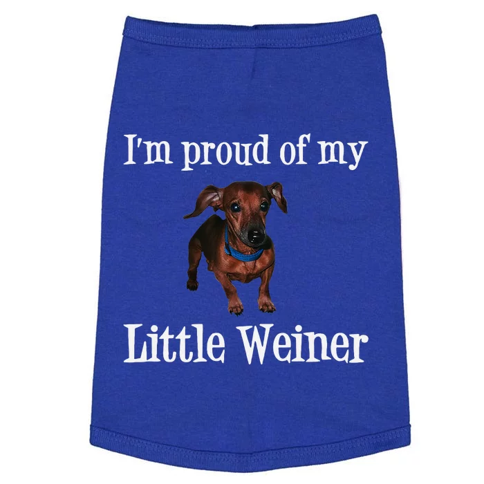 Proud Of My Little Wiener Funny Dog Doggie Tank