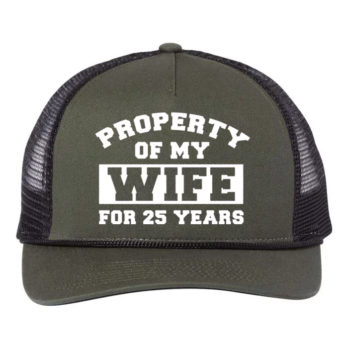 Property Of My Wife For 25 Years Retro Rope Trucker Hat Cap