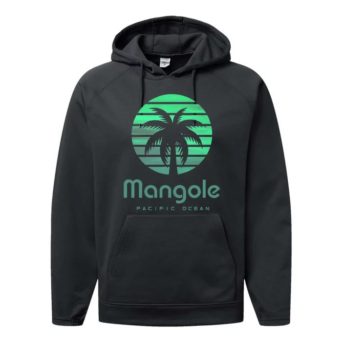 Pacific Ocean Mangole Performance Fleece Hoodie