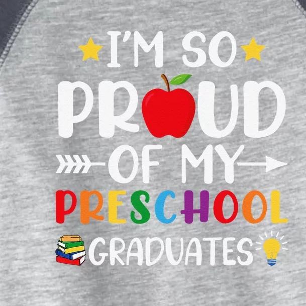 Proud Of My Preschool Graduates Last Day Of School Teacher Toddler Fine Jersey T-Shirt