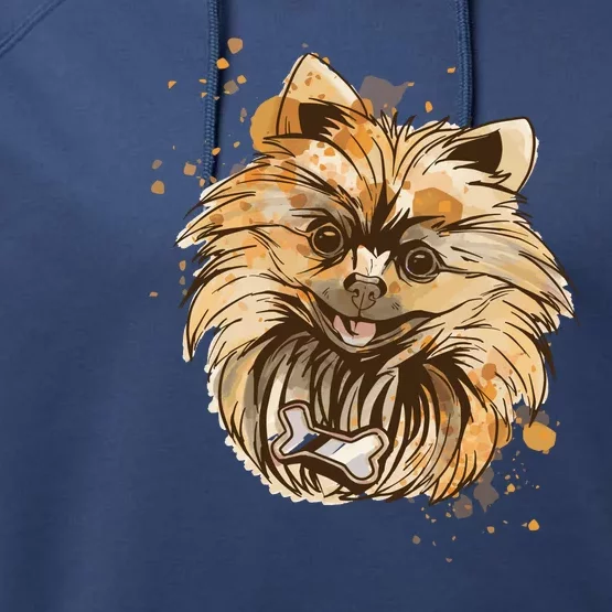 Pomeranian Dog Performance Fleece Hoodie