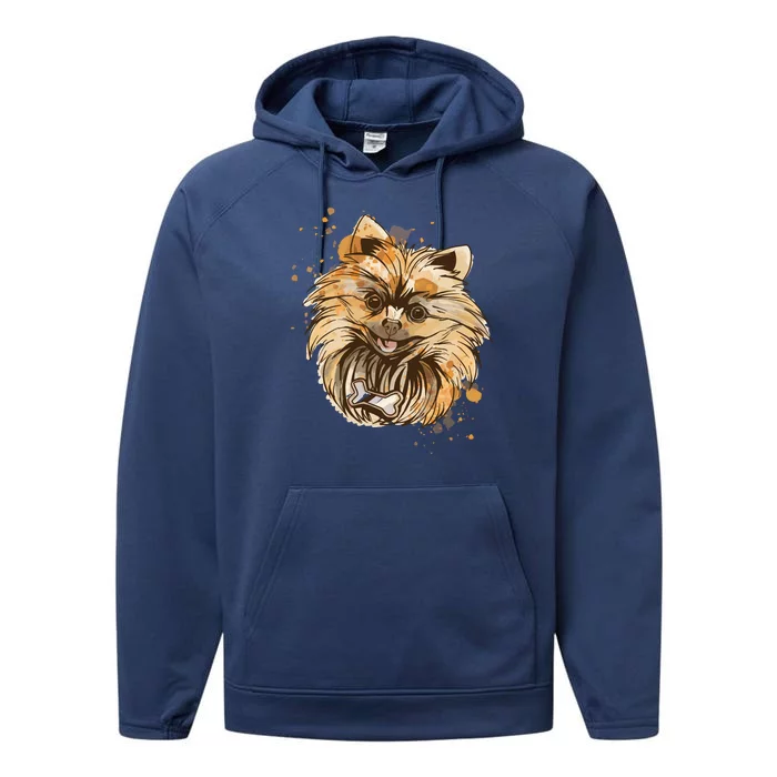 Pomeranian Dog Performance Fleece Hoodie