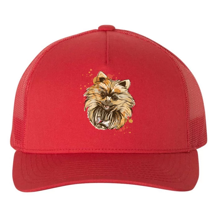 Pomeranian Dog Yupoong Adult 5-Panel Trucker Hat