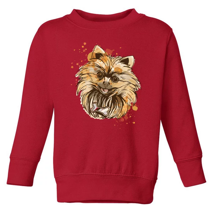 Pomeranian Dog Toddler Sweatshirt