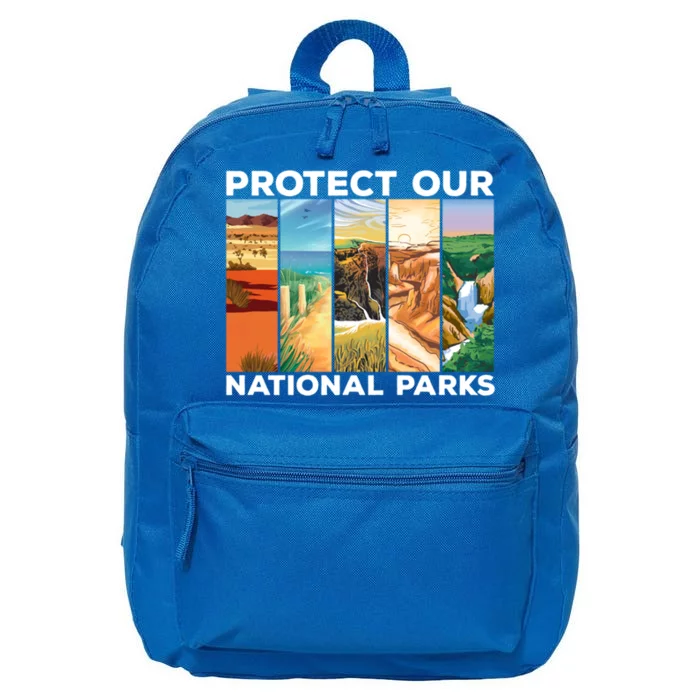 Protect Our National Parks Camping Nature Hiking Outdoor Gift 16 in Basic Backpack