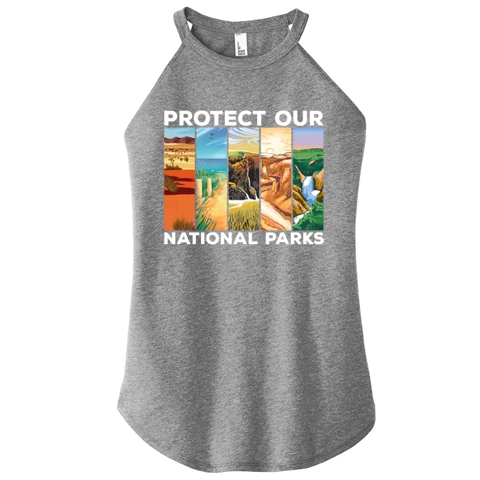 Protect Our National Parks Camping Nature Hiking Outdoor Gift Women’s Perfect Tri Rocker Tank