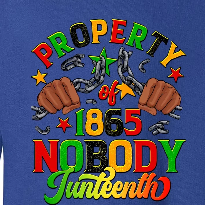 Property Of Nobody Junenth American African Freedom Gift Toddler Sweatshirt