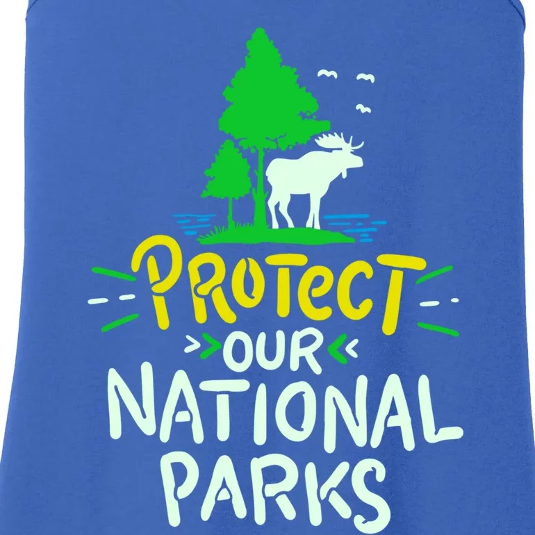 Protect Our National Parks Moose Camping Environtal Cool Gift Ladies Essential Tank