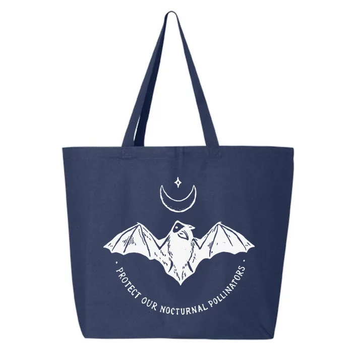 Protect Our Nocturnal Polalinators Bat With Moon Halloween 25L Jumbo Tote