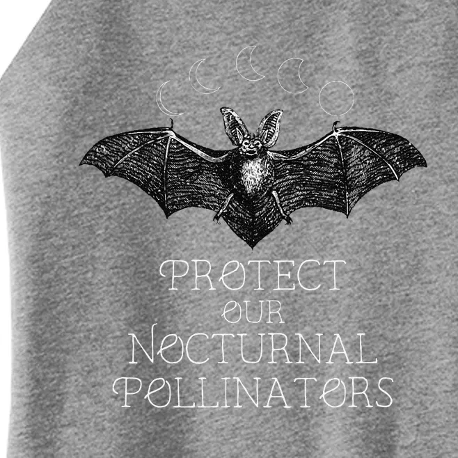 Protect Our Nocturnal Pollinators Bat Moon Phases Halloween Women’s Perfect Tri Rocker Tank