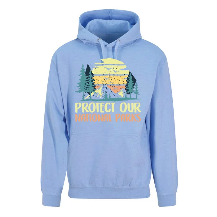 Protect Our National Parks Vintage Outdoor Camping Gift Unisex Surf Hoodie