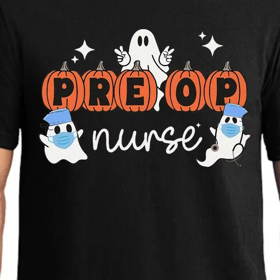 Pre Op Nurse Halloween Preoperative Nurse Ghost Boo Crew Pajama Set