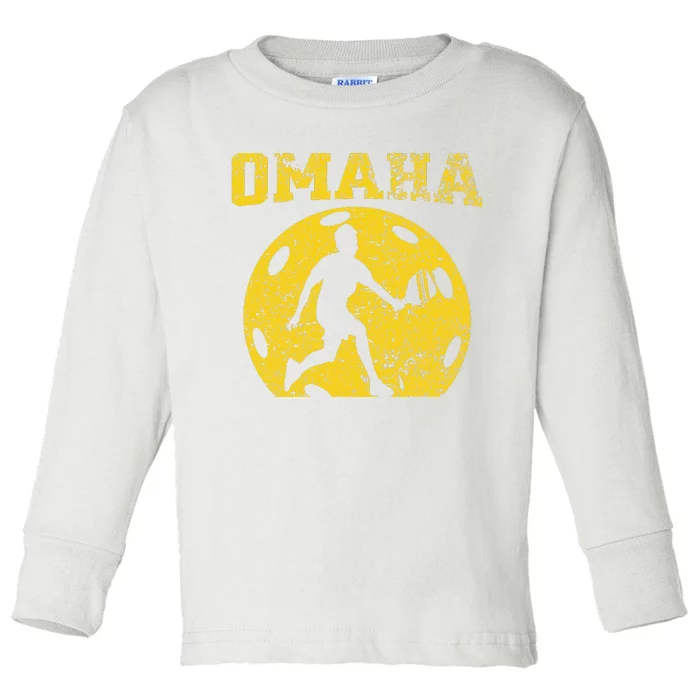 Pickleball Omaha Nebraska Toddler Long Sleeve Shirt