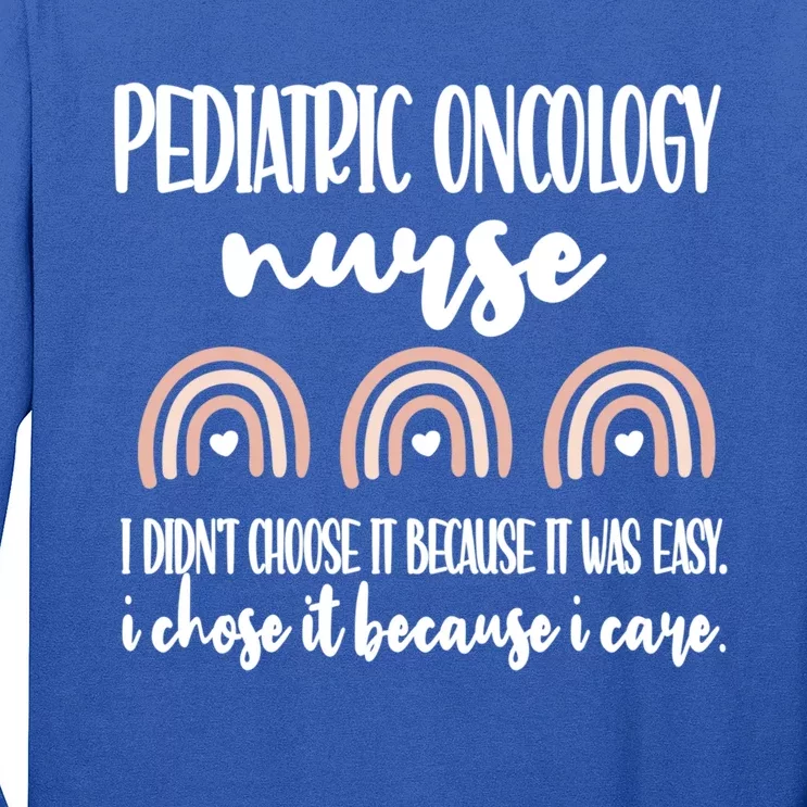 Peds Oncology Nurse Rainbow Pediatric Oncology Nursing Gift Long Sleeve Shirt