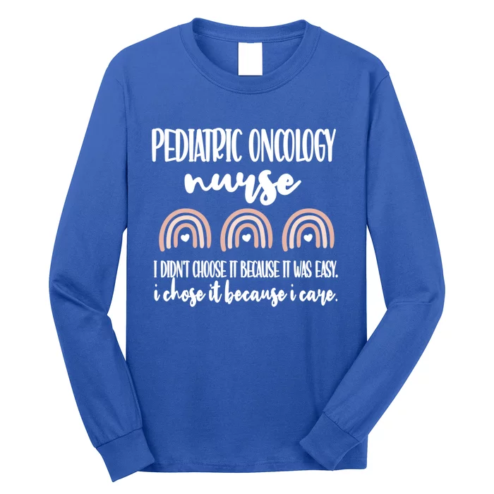 Peds Oncology Nurse Rainbow Pediatric Oncology Nursing Gift Long Sleeve Shirt