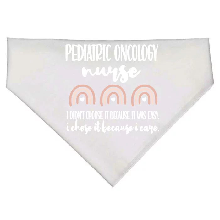 Peds Oncology Nurse Rainbow Pediatric Oncology Nursing Gift USA-Made Doggie Bandana