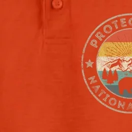 Protect Our National Parks Retro Hiking Gift Dry Zone Grid Performance Polo