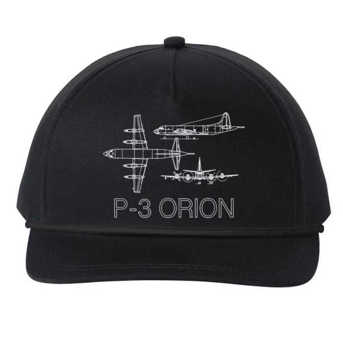 P3 Orion Navy Aircraft Crew Veteran Naval Aviation Snapback Five-Panel Rope Hat