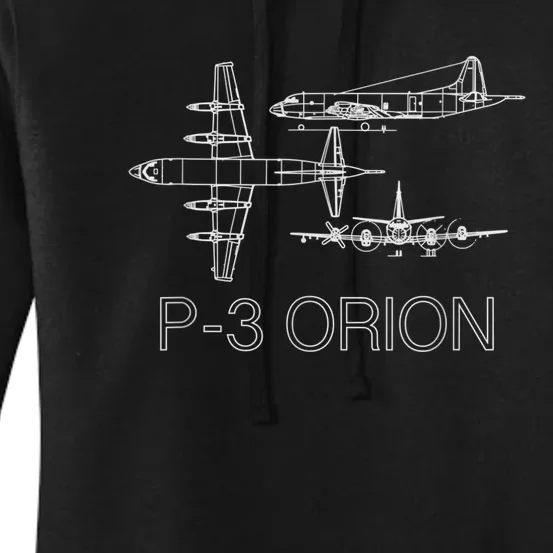 P3 Orion Navy Aircraft Crew Veteran Naval Aviation Women's Pullover Hoodie