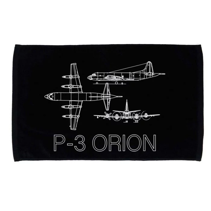 P3 Orion Navy Aircraft Crew Veteran Naval Aviation Microfiber Hand Towel