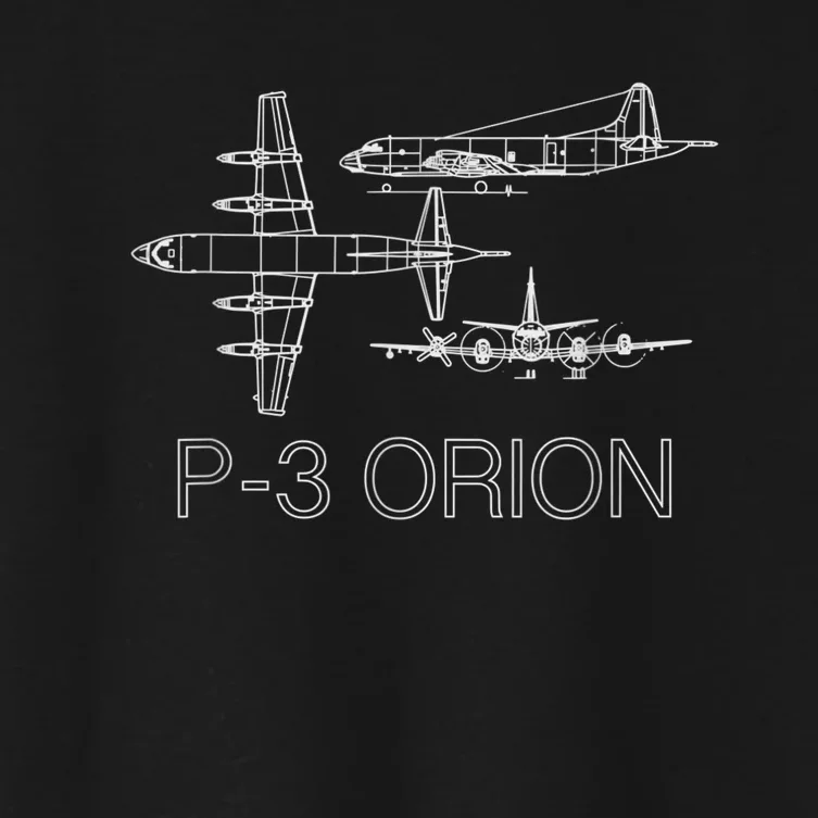 P3 Orion Navy Aircraft Crew Veteran Naval Aviation Women's Crop Top Tee