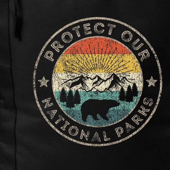 Protect Our National Parks Retro Hiking Daily Commute Backpack