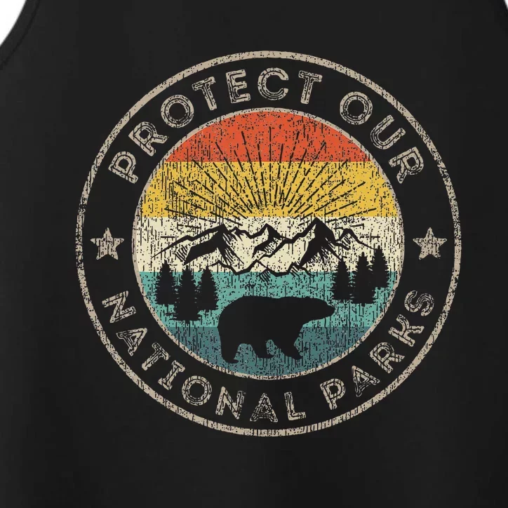 Protect Our National Parks Retro Hiking Performance Tank