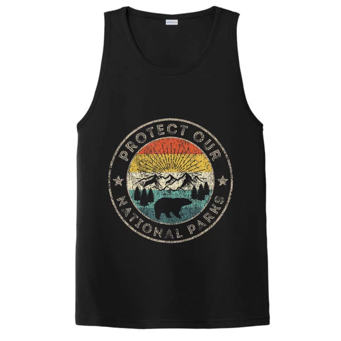 Protect Our National Parks Retro Hiking Performance Tank