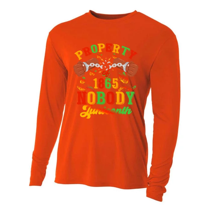 Property Of Nobody Junenth American African Freedom Great Gift Cooling Performance Long Sleeve Crew