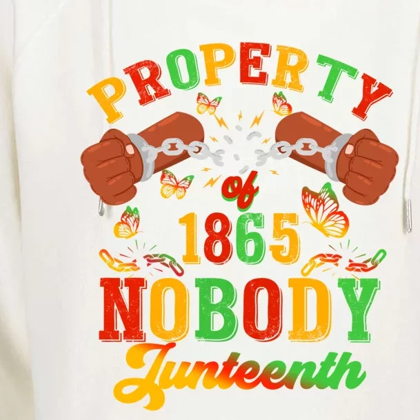 Property Of Nobody Junenth American African Freedom Great Gift Womens Funnel Neck Pullover Hood