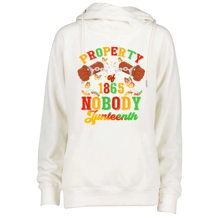 Property Of Nobody Junenth American African Freedom Great Gift Womens Funnel Neck Pullover Hood