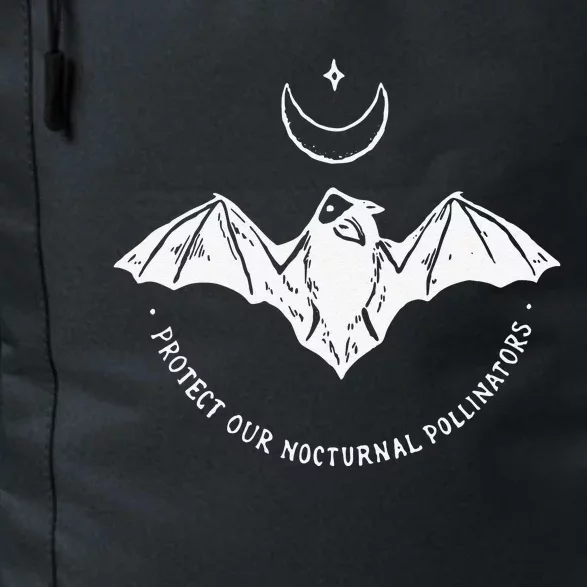 Protect Our Nocturnal Polalinators Bat With Moon Halloween Daily Commute Backpack