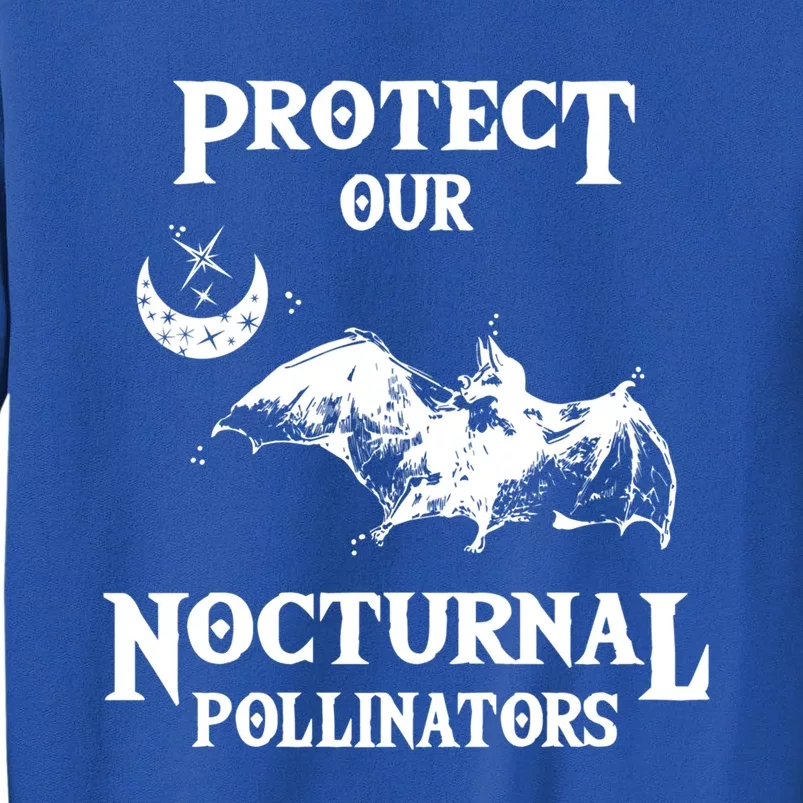 Protect Our Nocturnal Pollinators Gift Bat With Moon Art Cool Gift Sweatshirt