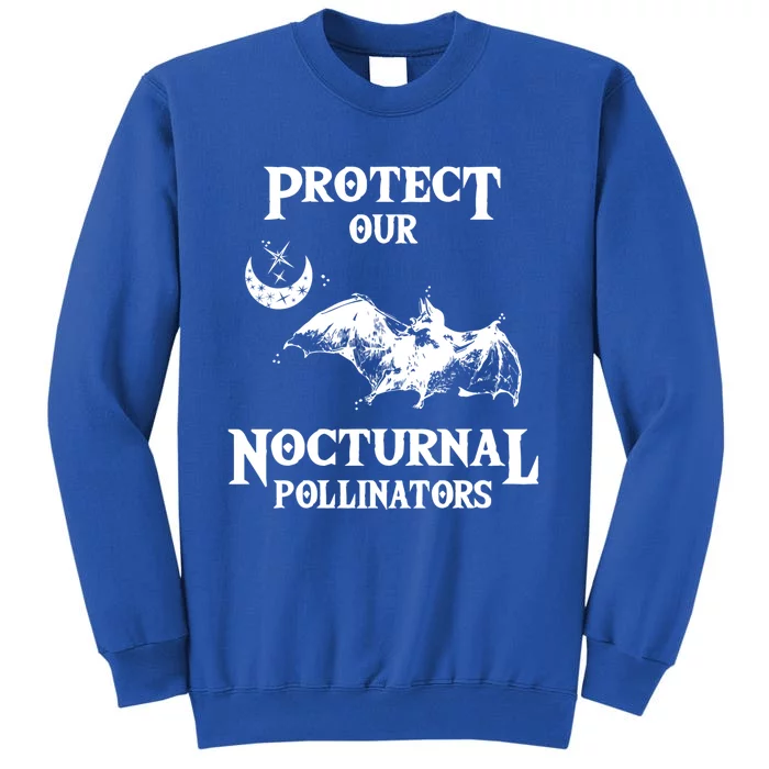 Protect Our Nocturnal Pollinators Gift Bat With Moon Art Cool Gift Sweatshirt