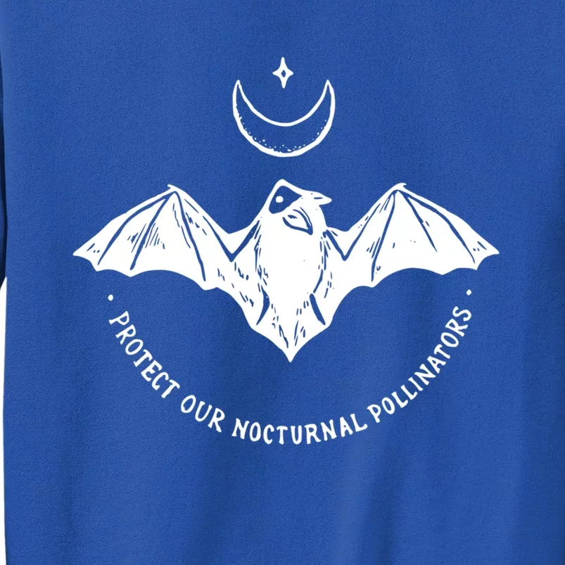 Protect Our Nocturnal Polalinators Bat With Moon Halloween Meaningful Gift Tall Sweatshirt