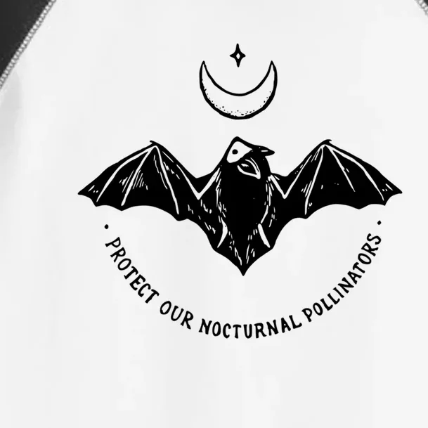 Protect Our Nocturnal Polalinators Bat With Moon Halloween Meaningful Gift Toddler Fine Jersey T-Shirt