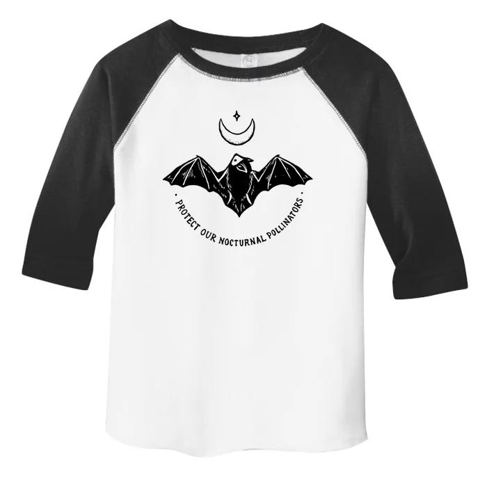 Protect Our Nocturnal Polalinators Bat With Moon Halloween Meaningful Gift Toddler Fine Jersey T-Shirt